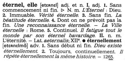 definition éternel